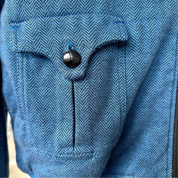 Adidas x David Beckham Blue Jacket Hoodie Elbow Patches Zip Front Size Medium - Picture 9 of 15